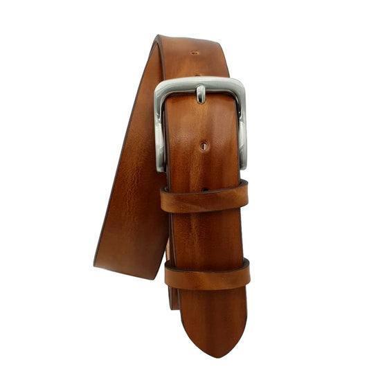 Cintura XXL 4 cm in cuoio di toro resistente con fibbia satinata anallergica ( TAGLIE EXTRALUNGHE )
