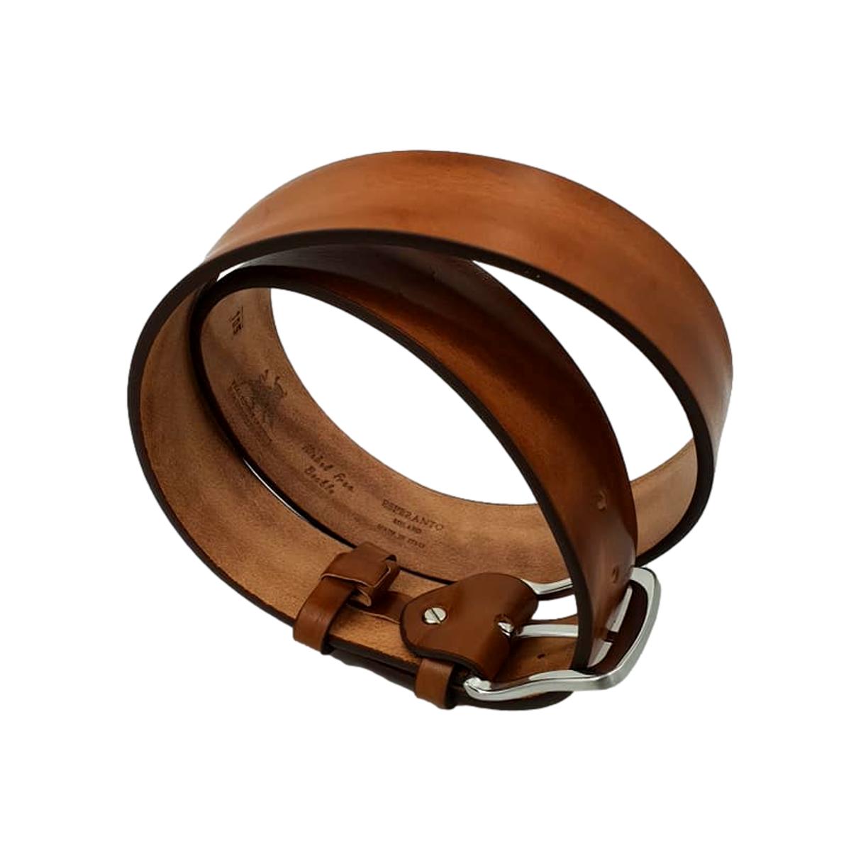 Cintura XXL 4 cm in cuoio di toro resistente con fibbia satinata anallergica ( TAGLIE EXTRALUNGHE )