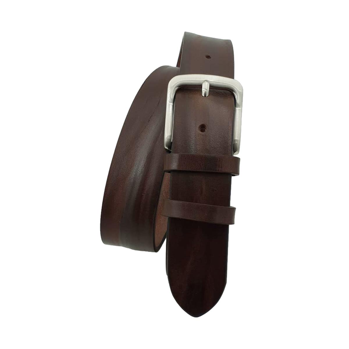 Cintura XXL 4 cm in cuoio di toro resistente con fibbia satinata anallergica ( TAGLIE EXTRALUNGHE )