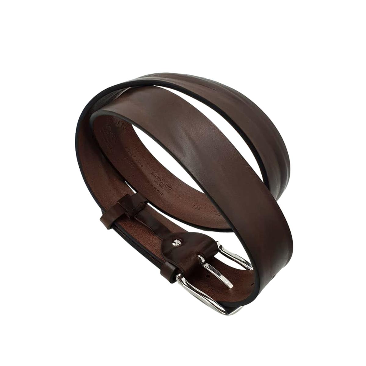 Cintura XXL 4 cm in cuoio di toro resistente con fibbia satinata anallergica ( TAGLIE EXTRALUNGHE )