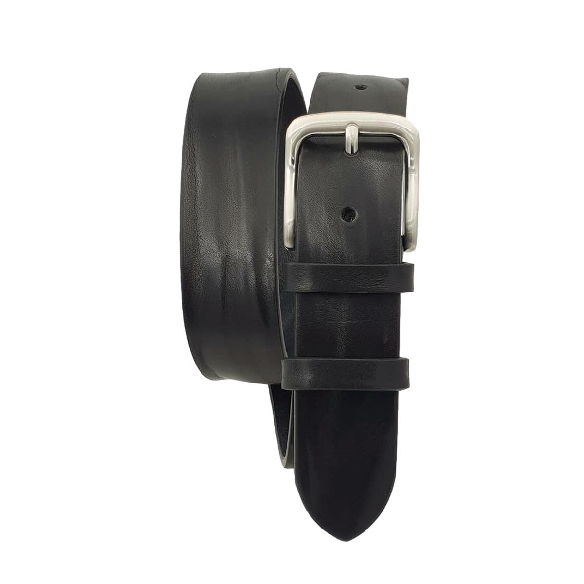 Cintura XXL 4 cm in cuoio di toro resistente con fibbia satinata anallergica ( TAGLIE EXTRALUNGHE )