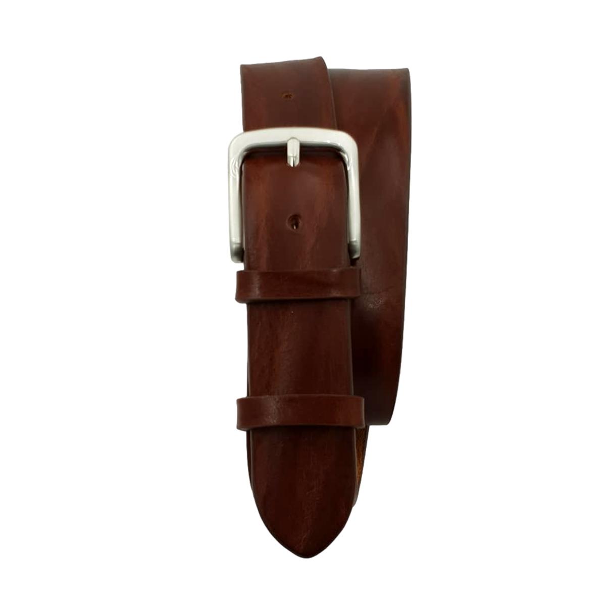 Cintura XXL 4 cm in cuoio di toro resistente con fibbia satinata anallergica ( TAGLIE EXTRALUNGHE )
