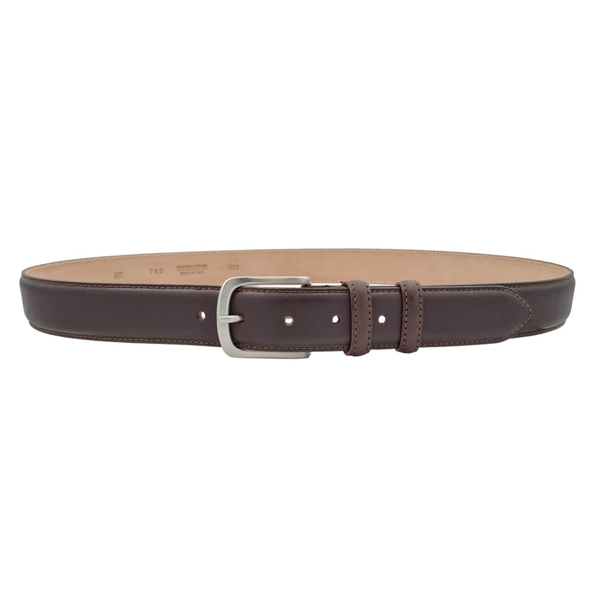 Cintura 3,5 cm in Cuoio moro con fodera in Pelle e fibbia anallergica - ESPERANTOBELTS