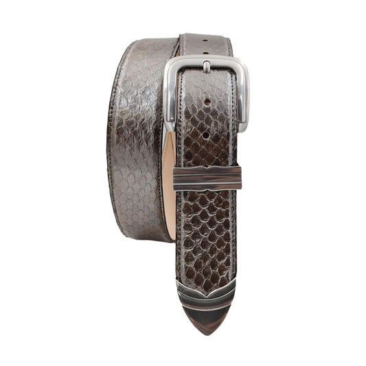 Cintura 4 cm in vera pelle di Pitone Metallizzato con fibbia anallergica - ESPERANTOBELTS
