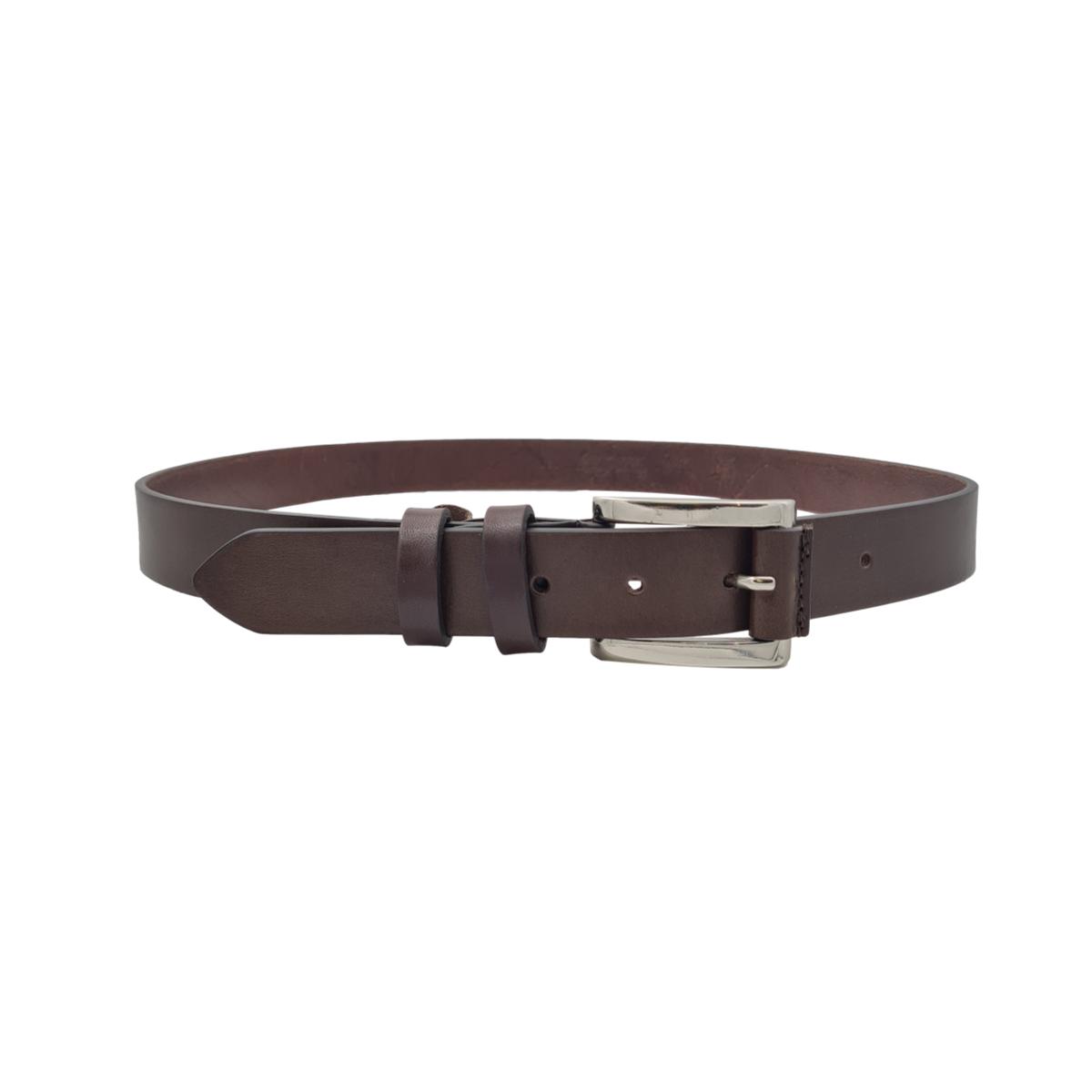 Cintura 3 cm in cuoio di toro bottalato con riporto in cuoio su fibbia 100% anallergica