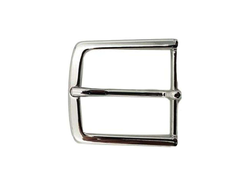 Fibbia argento lucido 3,5 cm con angoli tondeggianti  100% anallergica