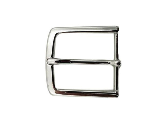 Fibbia argento lucido 3,5 cm con angoli tondeggianti  100% anallergica