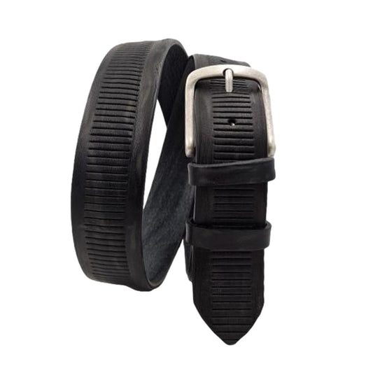 Cintura Vintage abrasivata in vero Cuoio 4 cm Accorciabile anallergica - ESPERANTOBELTS