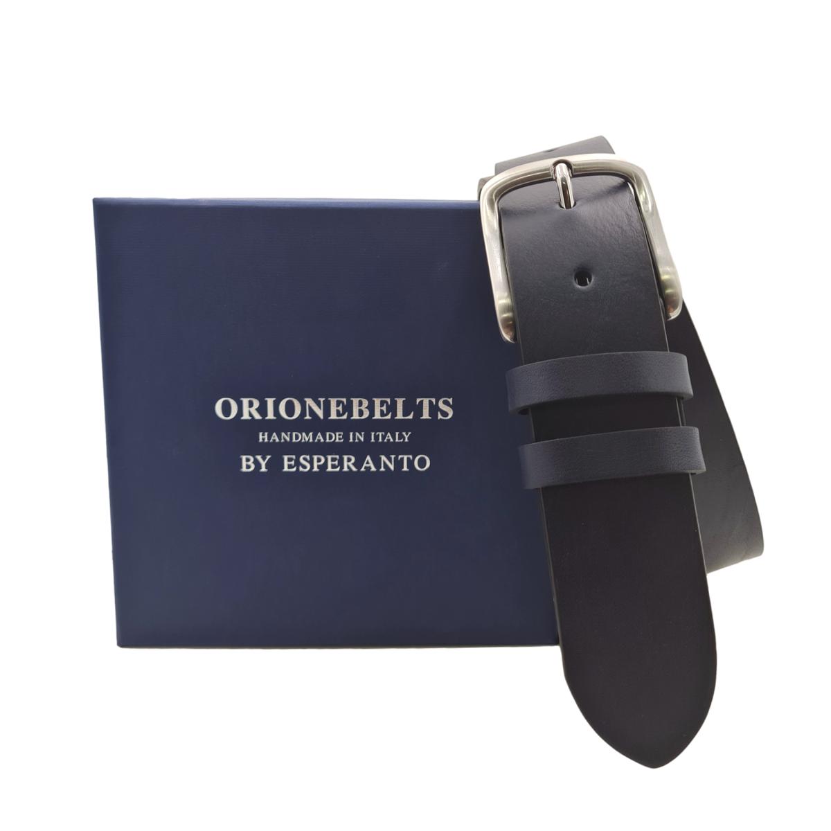 Cintura 4 cm in vero cuoio di toro spesso e resistente con fibbia anallergica - ESPERANTOBELTS