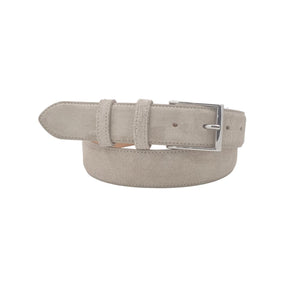 Cintura 3,5 cm in morbido scamosciato con fibbia anallergica - Sabbia