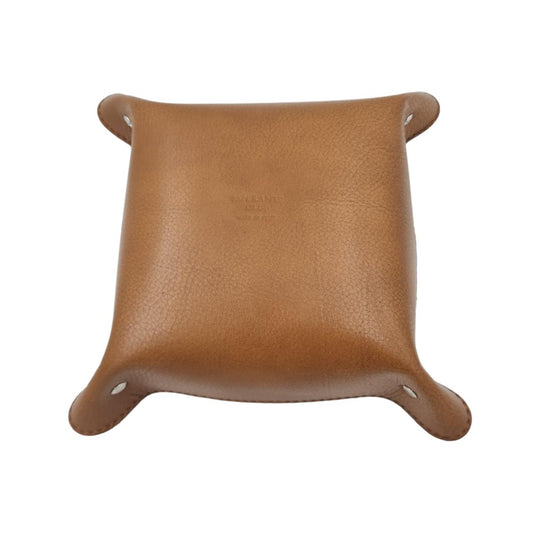Svuotatasche Fatto a Mano in Vero Cuoio Resistente con Interno Scamosciato - Caramello - ESPERANTOBELTS