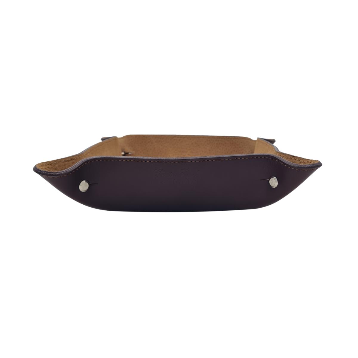 Svuotatasche in Cuoio Foderato in Pelle Scamosciata - Bruciato - ESPERANTOBELTS