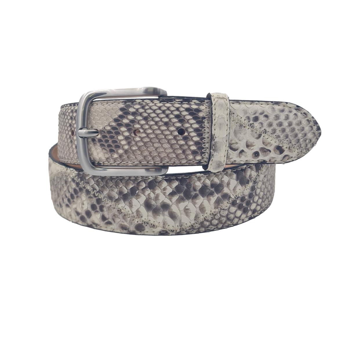 Cintura 4 cm in vera pelle di Pitone con fibbia anallergica