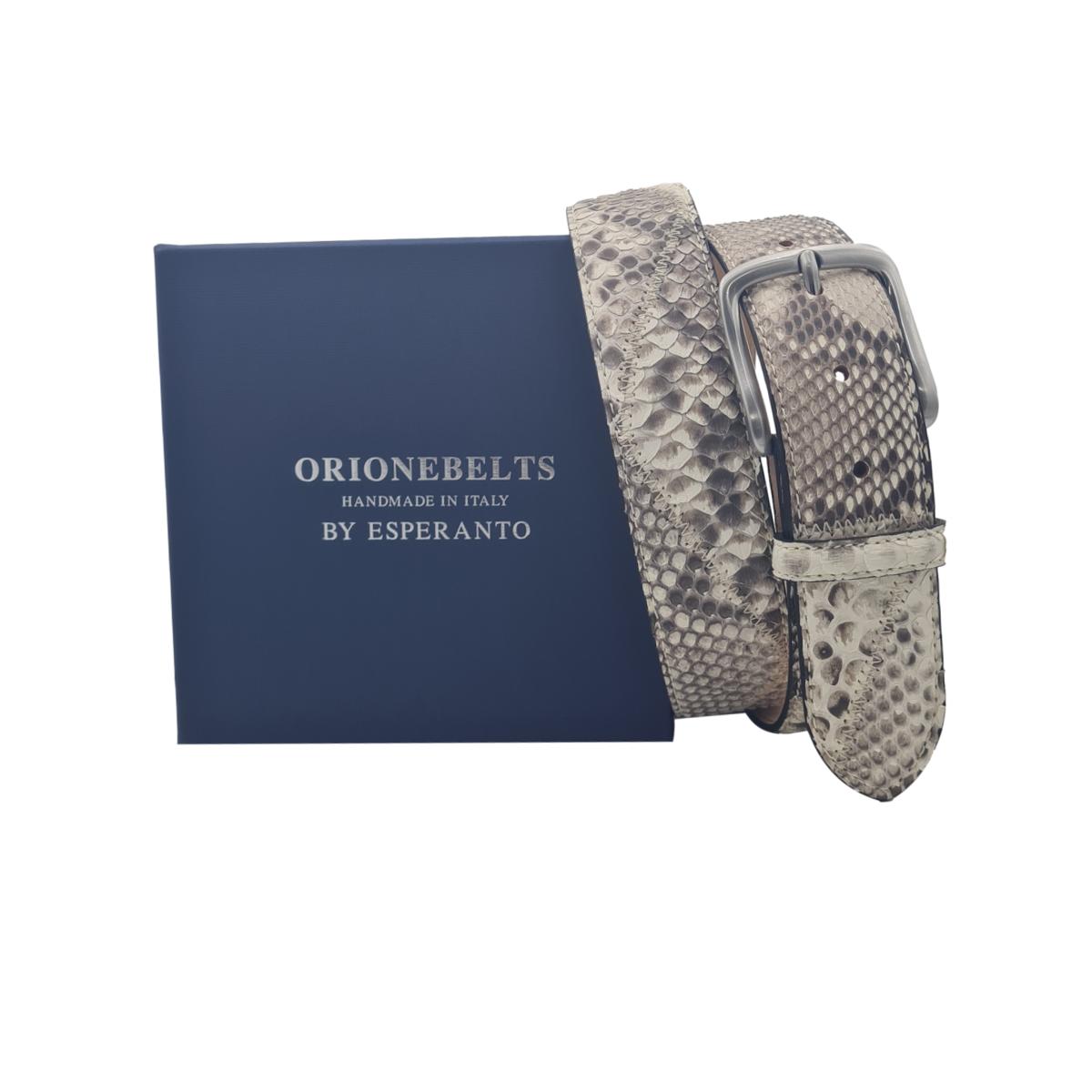 Cintura 4 cm in vera pelle di Pitone con fibbia anallergica - ESPERANTOBELTS