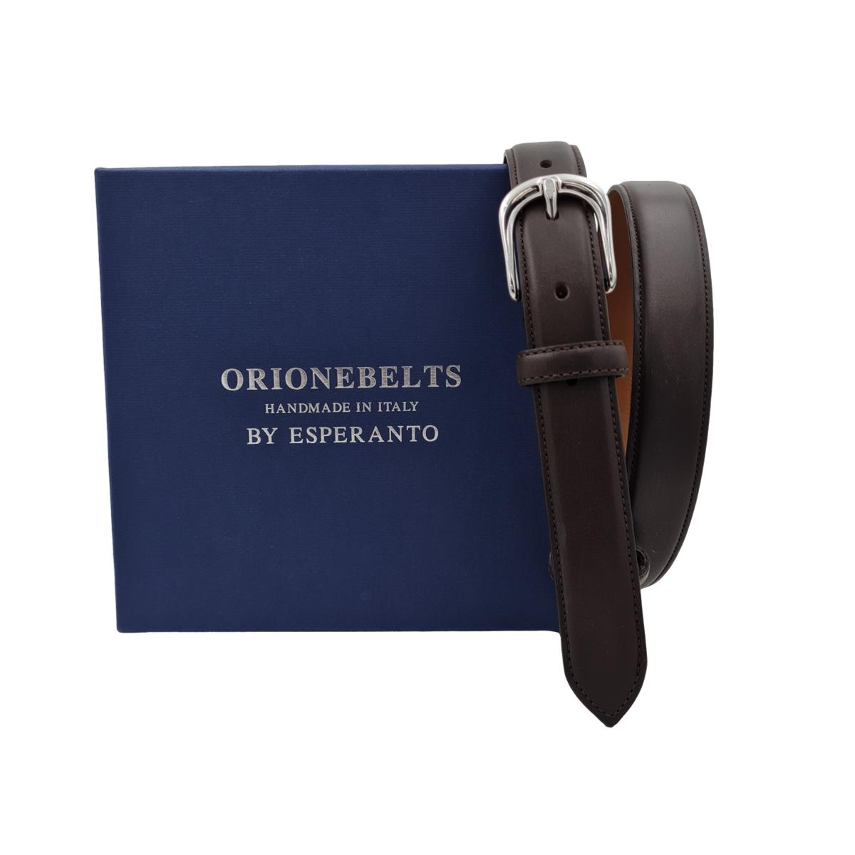 Cintura 2,5 cm in vitello liscio con fodera Nabuk e fibbia Nichel free - ESPERANTOBELTS