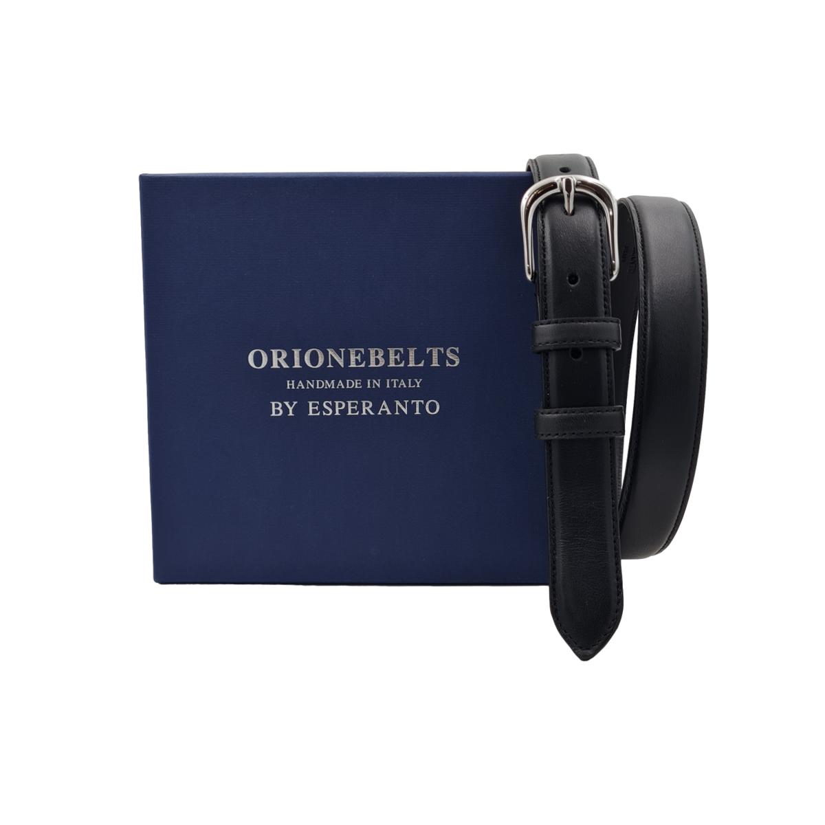 Cintura 2,5 cm in vitello liscio con fodera Nabuk e fibbia Nichel free - ESPERANTOBELTS