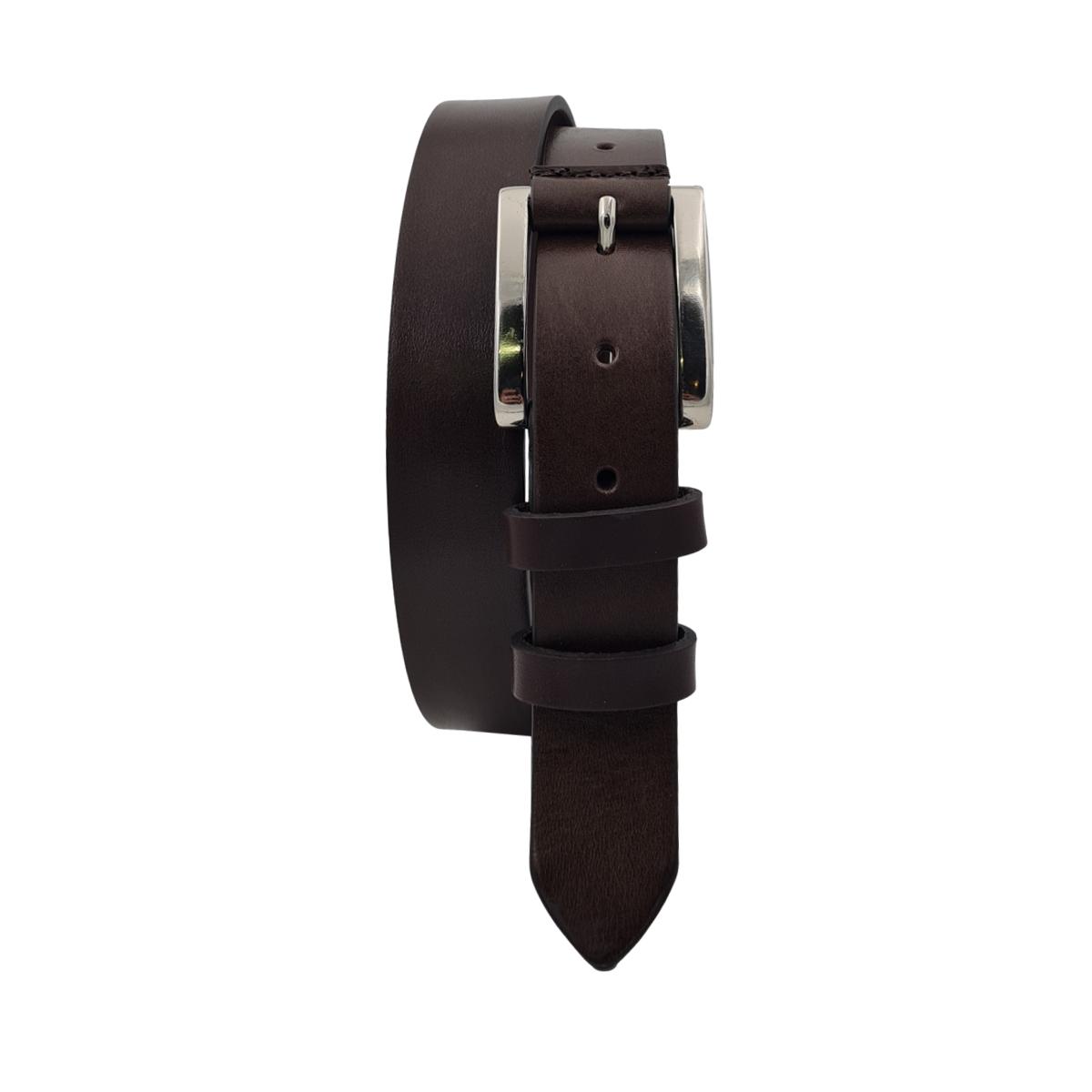 Cintura 3 cm in cuoio di toro bottalato con riporto in cuoio su fibbia 100% anallergica