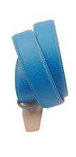 Carica l&#39;immagine nel visualizzatore di Gallery, Cintura 3,5 cm in Pelle  stampa Cervo Azzurro , Fodera in Pelle Bovina e Fibbia anallergica