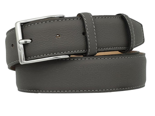 Cintura 3,5 cm in Pelle  stampa Cervo Grigio , Fodera in Pelle Bovina e Fibbia anallergica