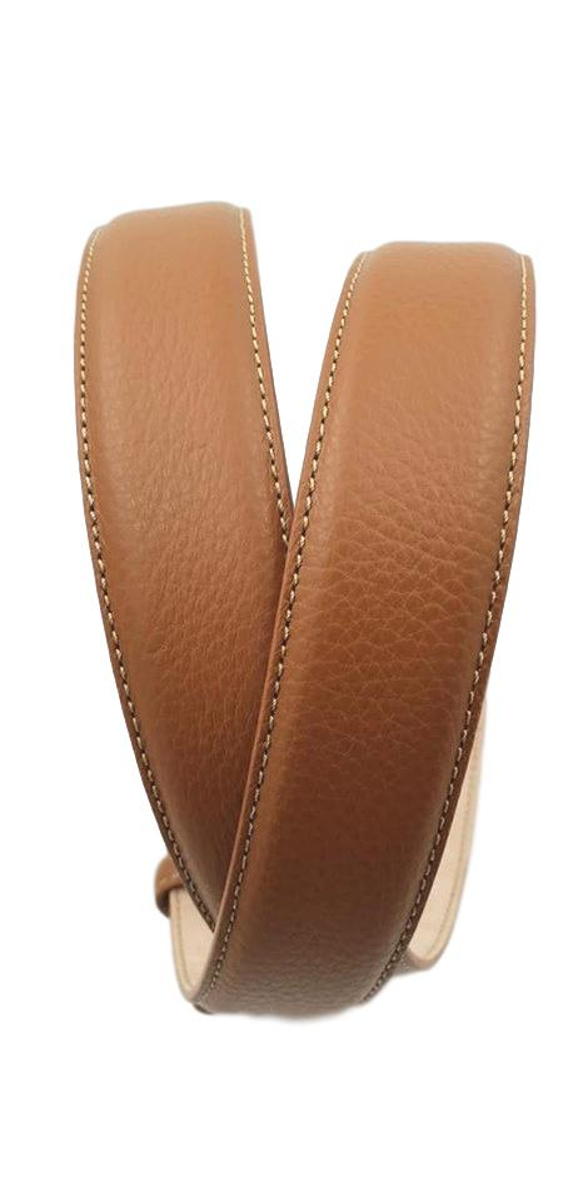 Cintura 3,5 cm in Pelle  stampa Cervo Cognac, Fodera in Pelle Bovina e Fibbia anallergica