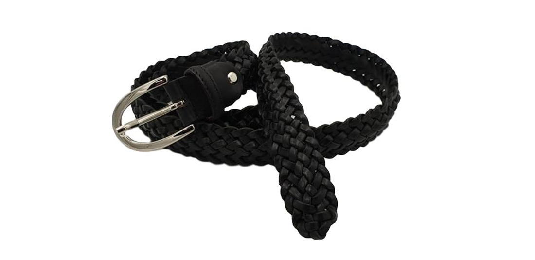 Cintura 3 cm in vero cuoio intrecciato a mano con punta in treccia e fibbia Nichel free - ESPERANTOBELTS