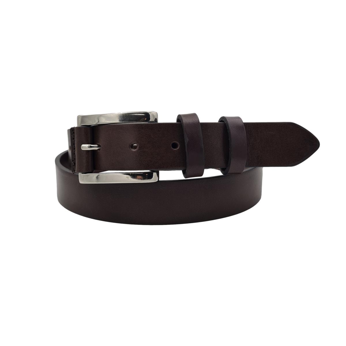 Cintura 3 cm in cuoio di toro bottalato con riporto in cuoio su fibbia 100% anallergica