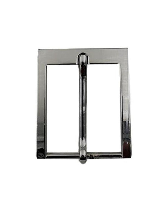 Fibbia argento satinato 3,5 cm squadrata  100% anallergica