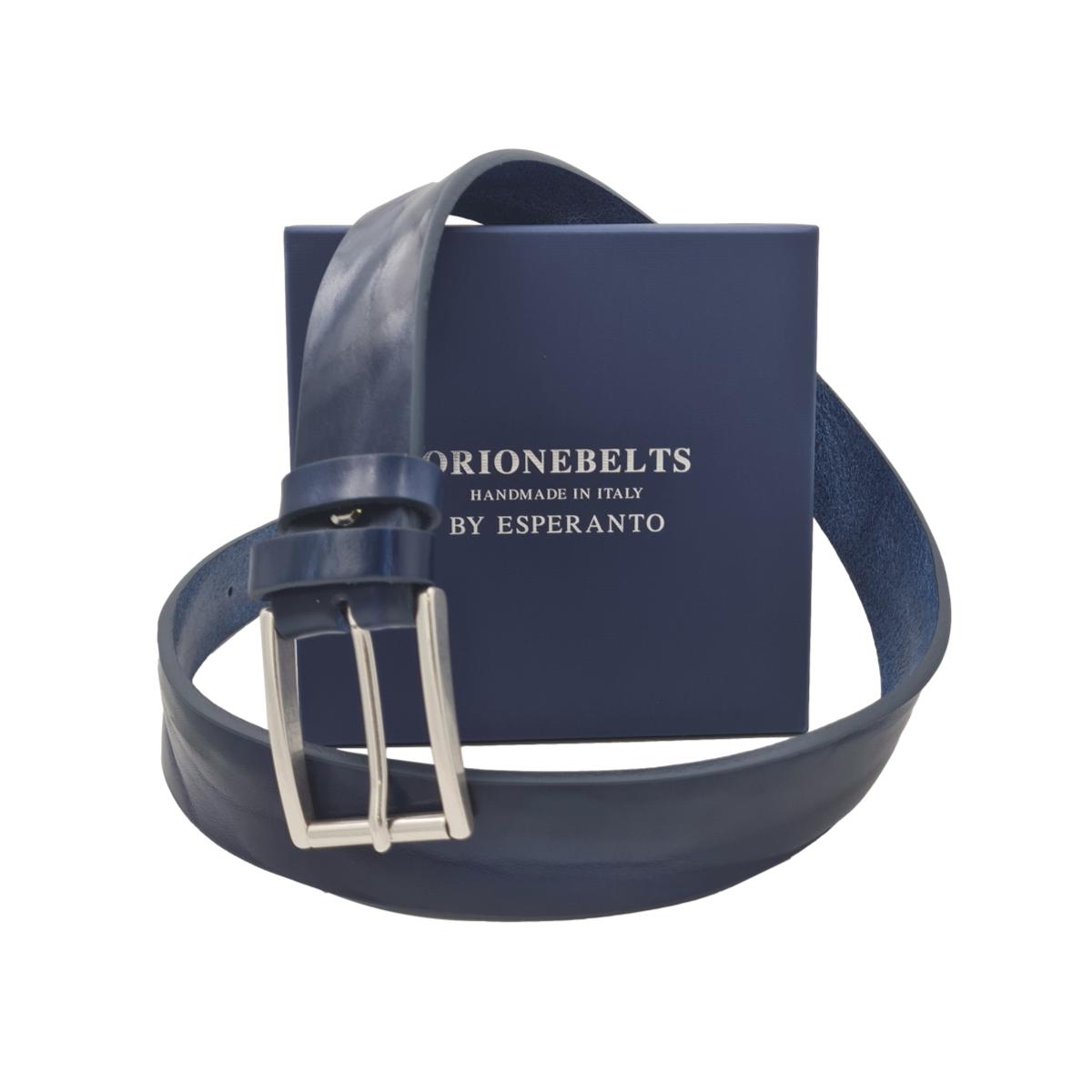 Cintura vero Cuoio 3,5 cm bottalata Plissè Accorciabile - ESPERANTOBELTS