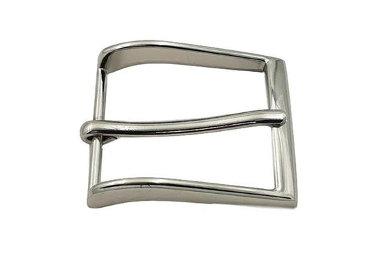Fibbia colore Acciaio lucido squadrata 3,5 cm 100% anallergica
