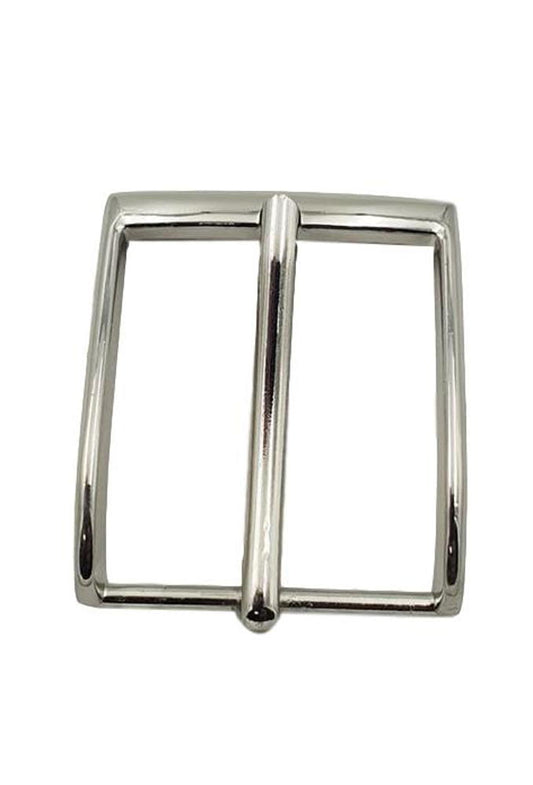 Fibbia colore Acciaio lucido squadrata 3,5 cm 100% anallergica