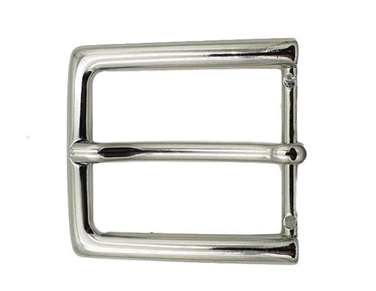 Fibbia colore Acciaio lucido bordi curvi 3,5 cm 100% anallergica