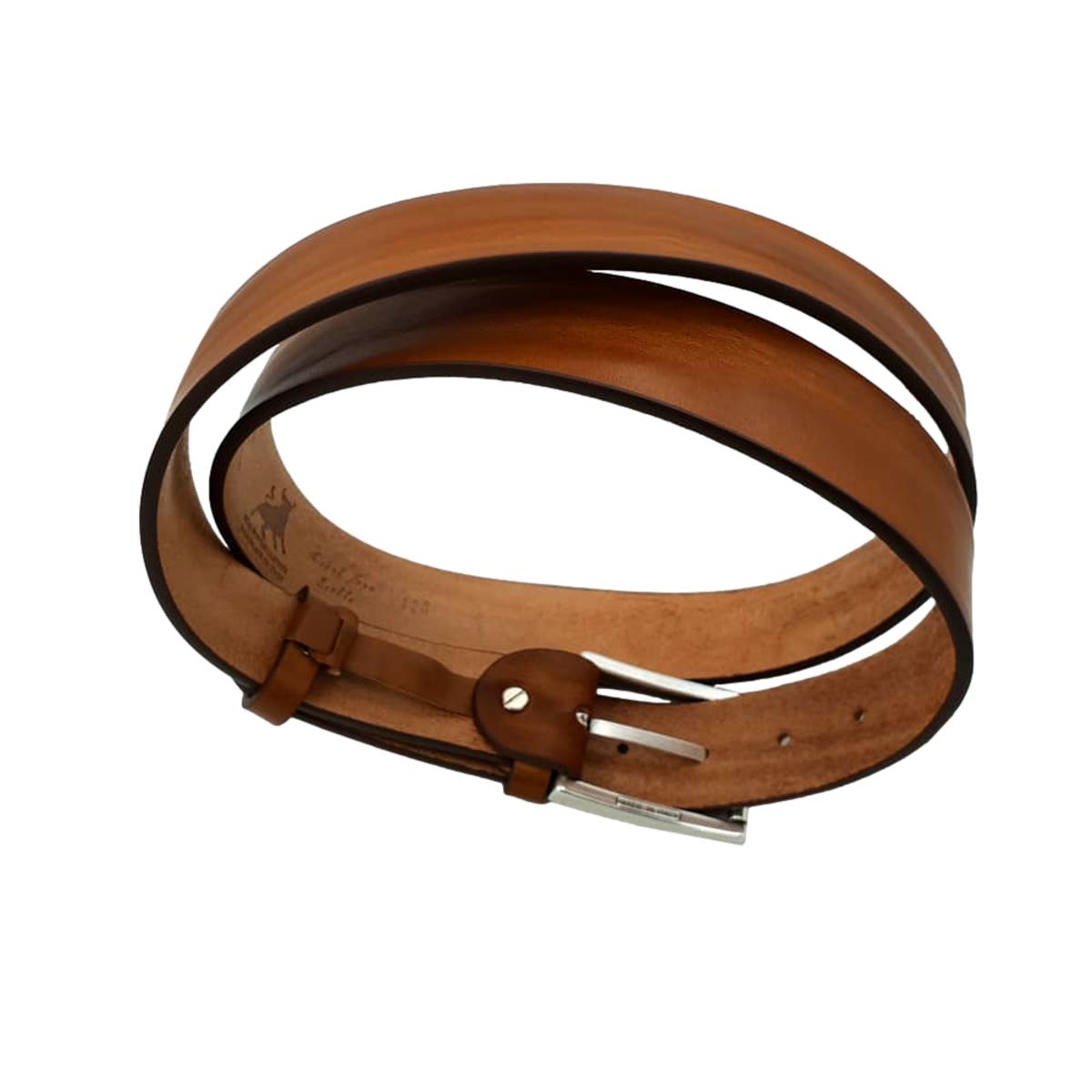 Cintura vero Cuoio 3,5 cm bottalata Plissè Accorciabile - ESPERANTOBELTS