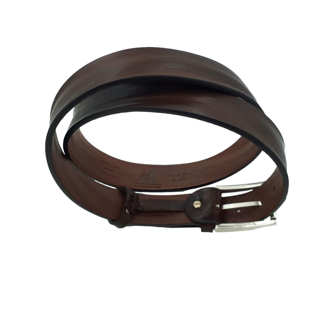Cintura vero Cuoio 3,5 cm bottalata Plissè Accorciabile - ESPERANTOBELTS