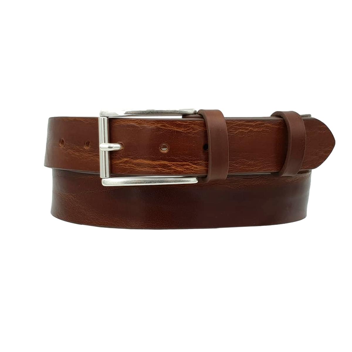 Cintura vero Cuoio 3,5 cm bottalata Plissè Accorciabile - ESPERANTOBELTS