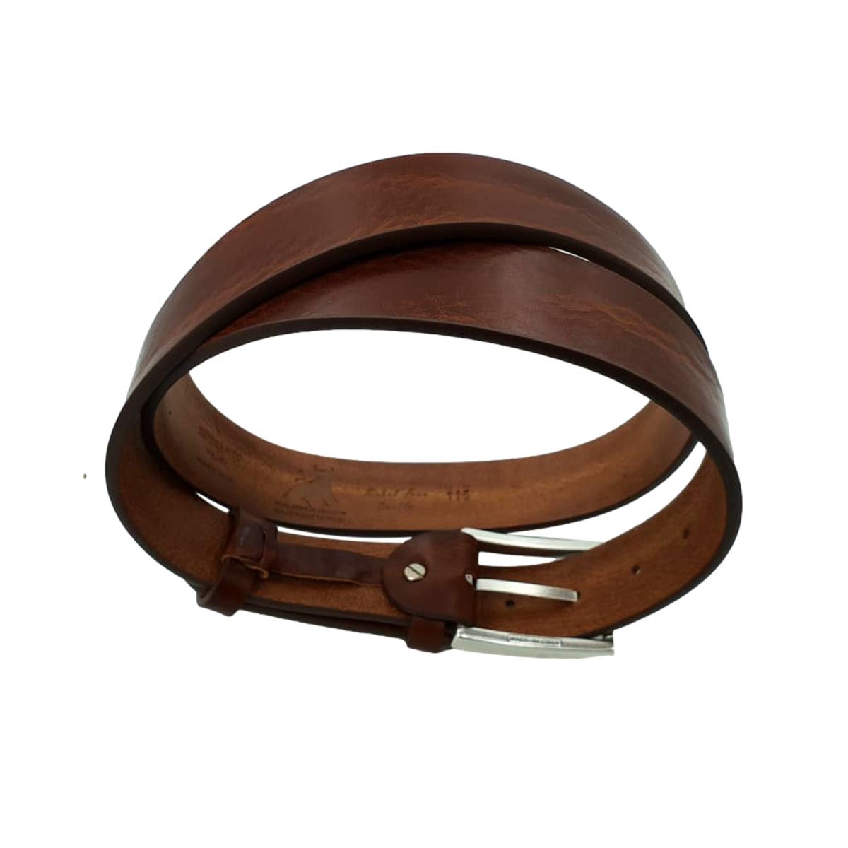 Cintura vero Cuoio 3,5 cm bottalata Plissè Accorciabile - ESPERANTOBELTS