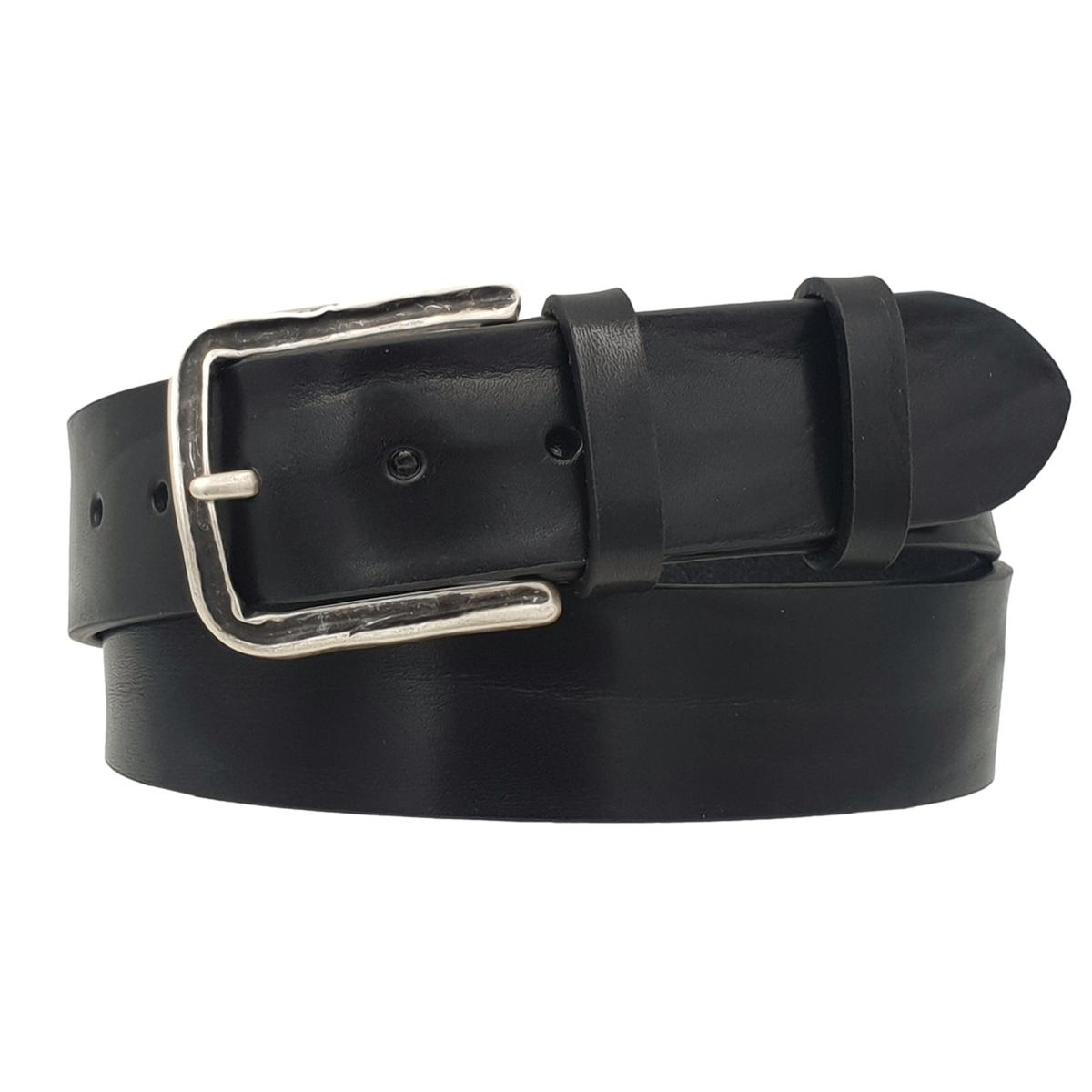 Cintura in vero cuoio di toro Plissettato 4 cm con fibbia lavorata anallergica - ESPERANTOBELTS