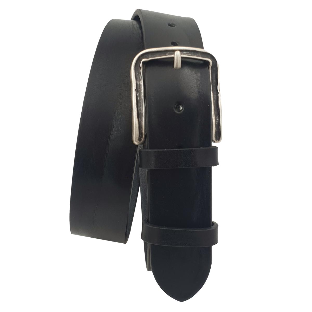 Cintura in vero cuoio di toro Plissettato 4 cm con fibbia lavorata anallergica - ESPERANTOBELTS