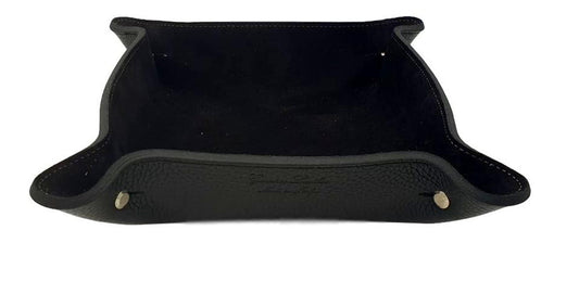 Svuotatasche in vero cuoio foderato in pelle Scamosciata - Nero - ESPERANTOBELTS