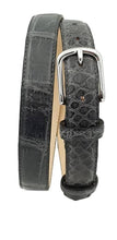 Carica l&#39;immagine nel visualizzatore di Gallery, Cintura 2,5 cm per donna in vero Coccodrillo Antracite con fibbia Nichel free - ESPERANTOBELTS
