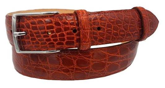 Cintura 3,5 cm in fianco di Coccodrillo Aragosta con fibbia Nichel free e fodera Nabuk - ESPERANTOBELTS