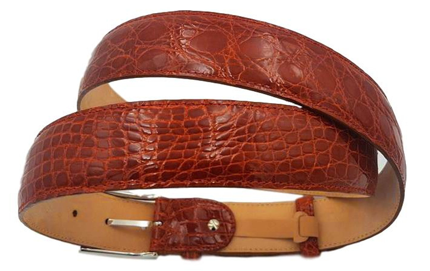 Cintura 4 cm in fianco di Coccodrillo Aragosta con fibbia Nichel free e fodera Nabuk - ESPERANTOBELTS