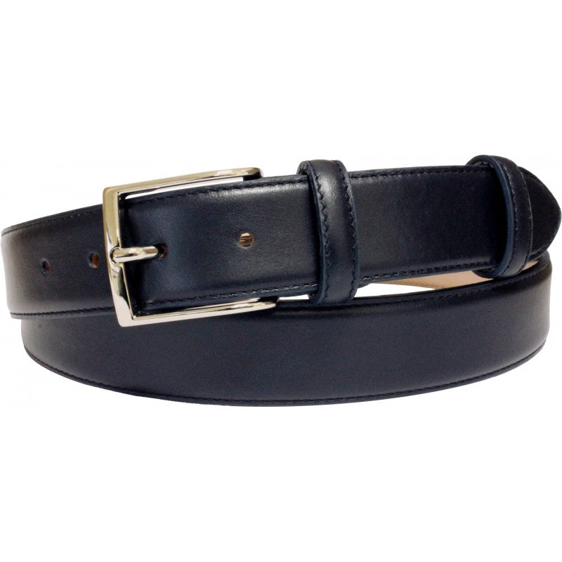 Cintura in vitello liscio tipo seta con due passanti con asola, altezza 35 mm - ESPERANTOBELTS