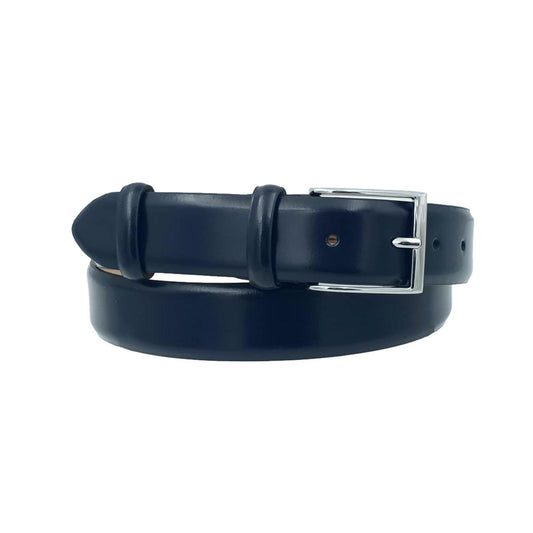 Cintura 3,5 cm in Pelle saldata con fodera Nabuk e Fibbia anallergica -Blu