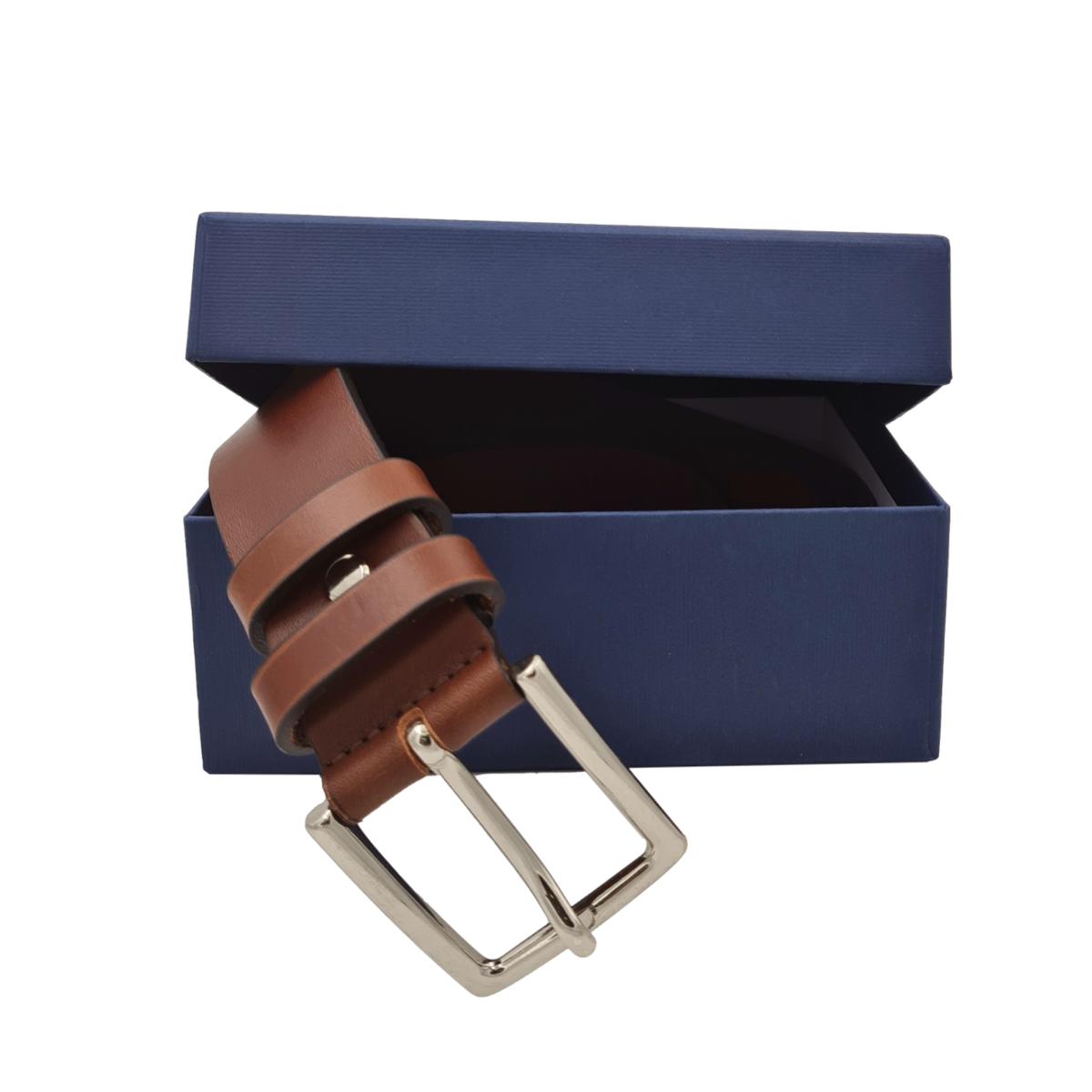 Cintura 3,5 cm in vero cuoio di toro spesso e resistente con fibbia anallergica - ESPERANTOBELTS