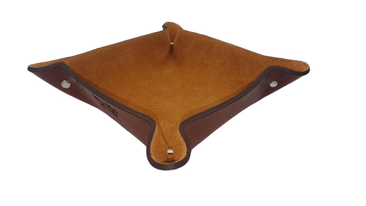 Svuotatasche in Cuoio Foderato in Pelle Scamosciata - Cinnamon - ESPERANTOBELTS