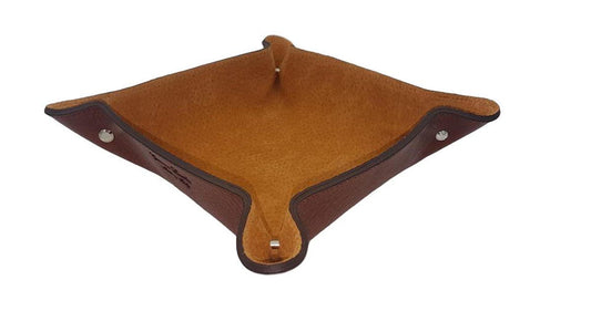 Svuotatasche in Cuoio Foderato in Pelle Scamosciata - Cinnamon - ESPERANTOBELTS