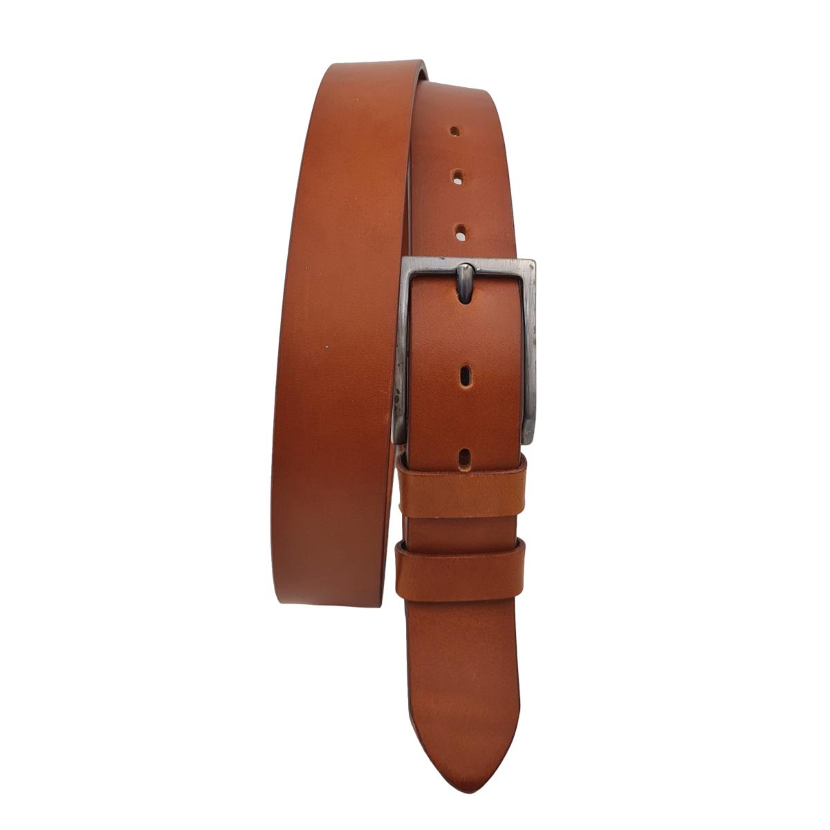 Cintura 3,5 cm in vero cuoio di toro spesso e resistente con fibbia anallergica - ESPERANTOBELTS