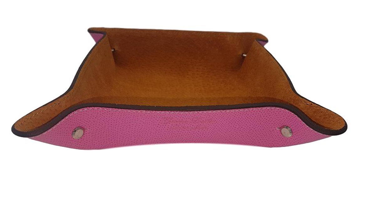 Svuotatasche colorato in vera Pelle foderato in pelle scamosciata - Fucsia - ESPERANTOBELTS