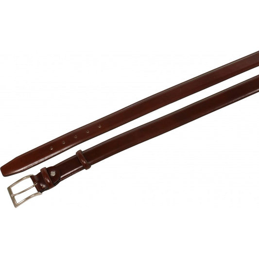 Cintura 3,5 cm in pelle lucida con Fibbia anallergica - Marrone