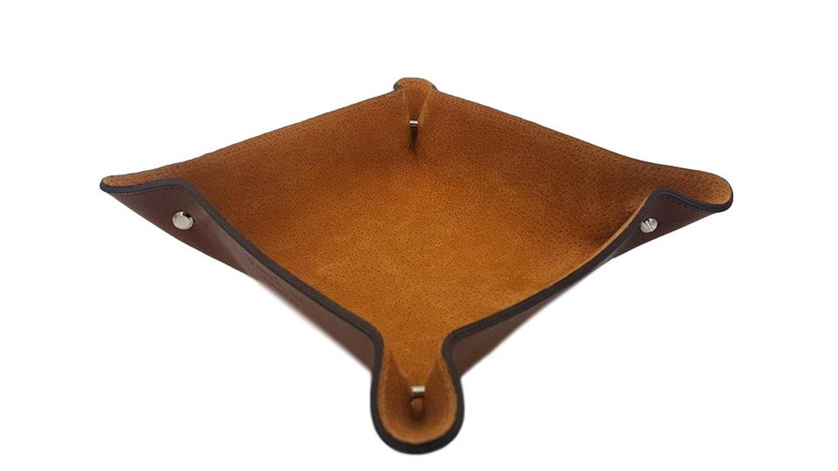 Svuotatasche in Cuoio Foderato in Pelle Scamosciata - Nocciola - ESPERANTOBELTS